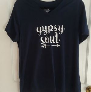 Gypsy Soul V Neck Tee Xl
